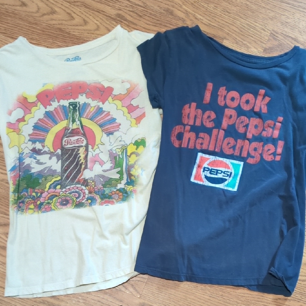 Pepsi Women's s Tees - Cream and Navy